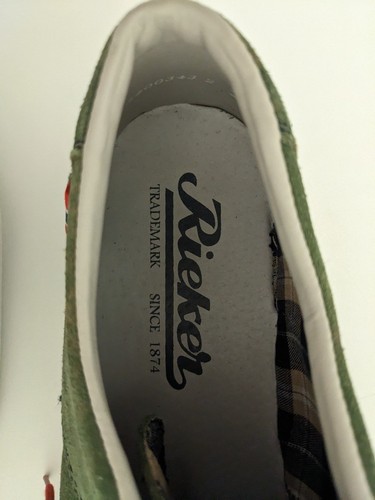 Rieker Suede Derby Shoes Green - EUR 45 / UK 11 - Picture 7 of 10