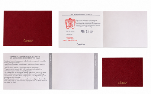 Original Cartier Geschenkverpackung Set mit Echtheitskarte, Tasche, Beutel & Band - Bild 15 von 16