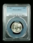 1940 25C  Silver Washington Quarter PCGS MS64 White 7532