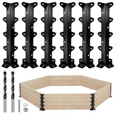 ElaraBerry 6 Pack Gaga Ball Pit Kit Brackets for DIY Wooden Octagon Pit