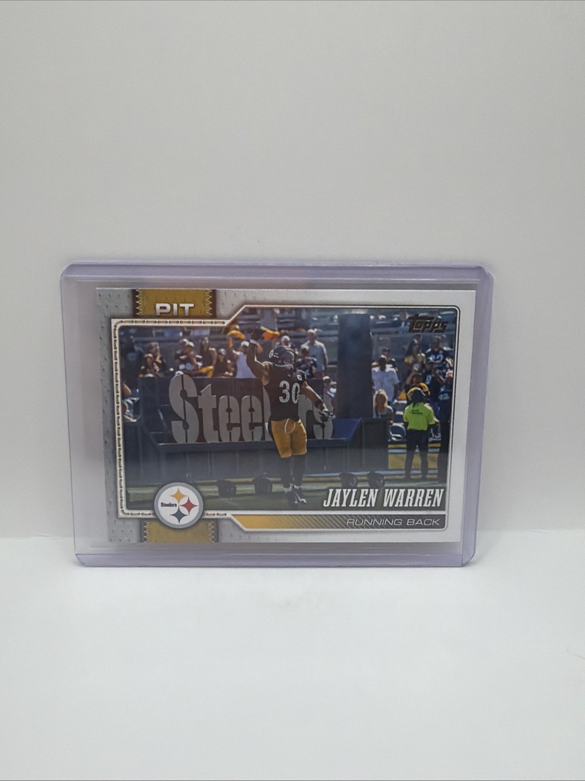 2026 Topps Flagship Football Jaylen Warren #174 Golden Mirror Variation SSP