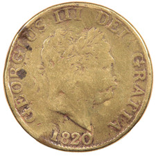 1820 GEORGE III BRASS CONTEMPORARY FORGERY HALF CROWN COIN
