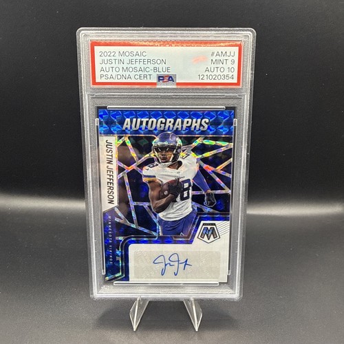 2022 Mosaic Autographs Justin Jefferson Minnesota Vikings /99 PSA 9 Auto 10