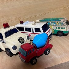 Vintage Japanese Tin Toy Bus Animal Bus Ichiko Showa Era