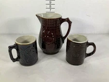 Vintage Pitcher And Mugs