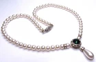 Vintage Pearl Rhinestone Necklace Costume Jewelry