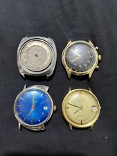 Lote de 4 relojes mecánicos vintage Hamilton nivada + complicaciones como están 4 piezas