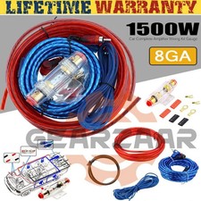 Car Audio Cable Kit 1500W Amp Amplifier Install RCA Subwoofer Sub Wiring 8 GA 