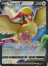 PIDGEOT V 137/196 LOST ORIGIN POKEMON (ULTRA RARE, NM)