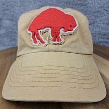 Buffalo Bills Hat Cap Strap Back Brown Red Logo Men NFL Football '47 Brand