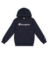 Hoodie Jungen Champion BS501 Big Logo Sweatshirt Blau Baumwolle Kapuzenpullover
