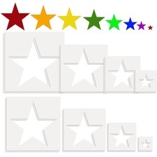 Star Stencils for Painting on Wood 16 Pcs Reusable Large to Small