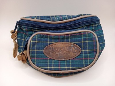 VTG AMERICAN EAGLE OUTFITTERS Plaid ''FANNY PACK'' WAIST BAG Adjustable 24'' Strap