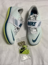 Nike Zoom High Jump HJ Elite White Green Track Spikes FZ9636-100 Men Size 5.5 US