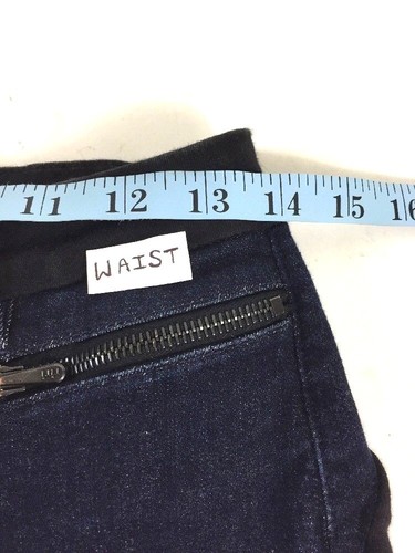 3X1 W2 Dark Blue Black Panel Stretch Denim Legging Skinny Jeans 27 x 30 - Picture 8 of 11