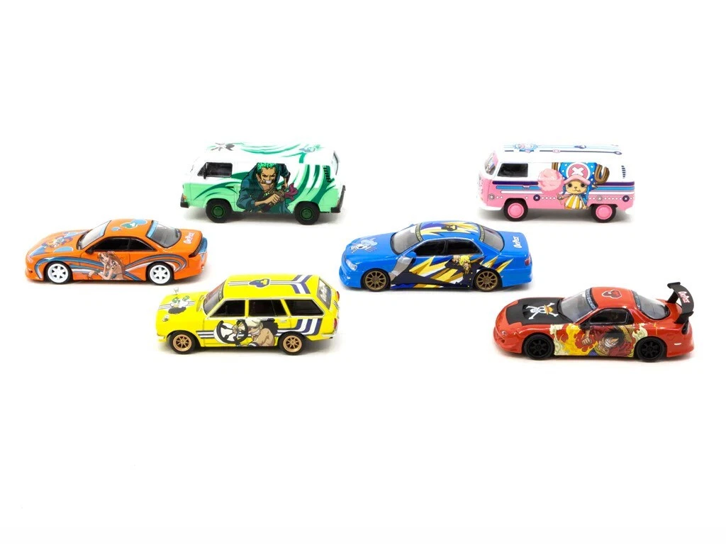 Tarmac Works x One Piece Model Car Collection VOL.1 - 6 Cars Set - COL