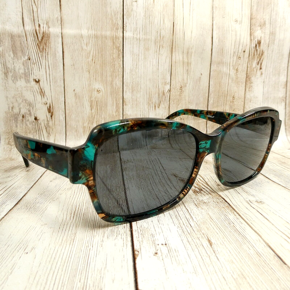 Kirkland signature TAYLOR blue tortoise Sunglasses greyish purple lenses. Taylor Polished Black Eyewear for Everyday Style – KayTran  main image 4