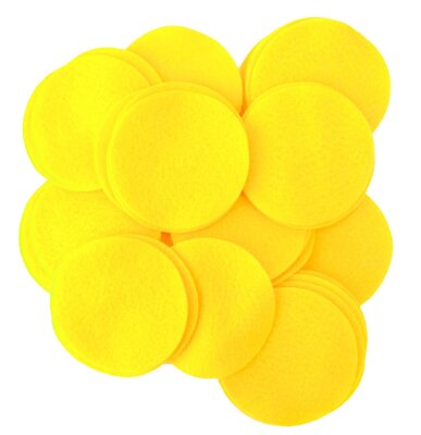 Yellow Craft Felt Circles 2.5 Inch 46pcs Sewing and DIY Craft Supplies