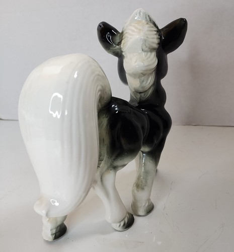 Vintage Keramik Pacific Japan großes Auge Pony Pferd Figur anthropomorph schwarz - Bild 6 von 16