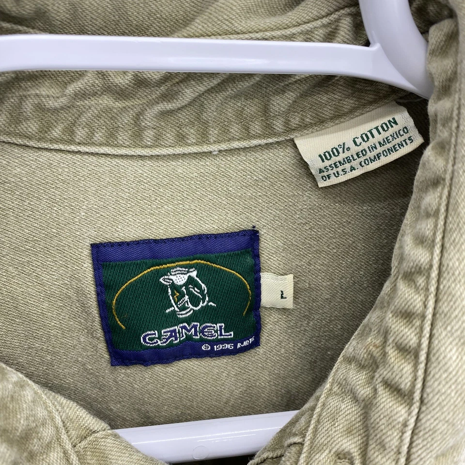 Vintage Camel Shirt Men XL Safari Guide Fishing Canvas Pockets 90's Y2K Gorp - Image 4 of 4