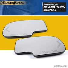 Left&Right Side Fit For 03-2007 Chevy GMC Cadillac Mirror Glass Turn Signal Heat