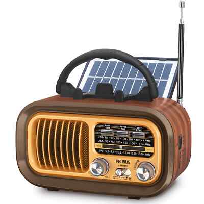 Multi-function Bluetooth Speaker Retro Radio FM AM SW Radios Solar Panels