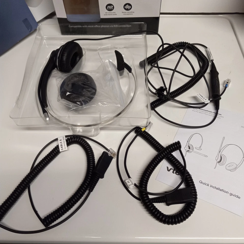 Vtech A100M Wideband Single Ear Headset NOB; Untested - Image 3 of 4