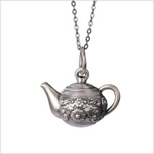 925 Silver Plated Vintage Old Teapot court-st...