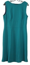 Elie Tahari Women’s Dress 14 Green A Line Sleeveless Lined Stretch