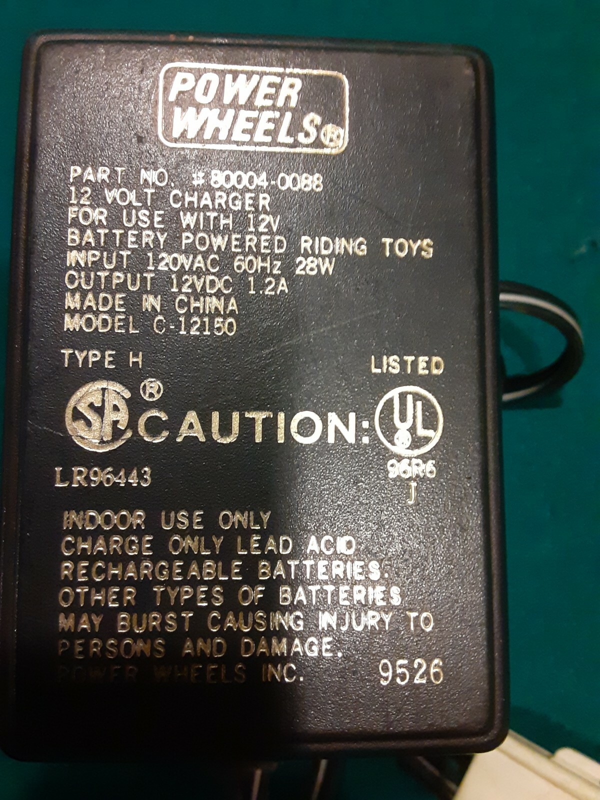 power wheels voltage