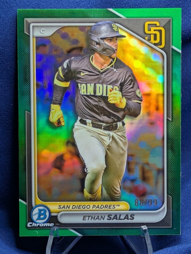 Ethan Salas 2024 Bowman Chrome - Prospects Green Refractor #BCP-201 /99 (RC)