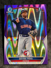 2023 Bowman 1st PURPLE RAY WAVE REFRACTOR PROSPECT ROOKIE Dayan Frias 162/250
