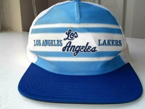 Vgt 80 90 S Nba Los Angeles Lakers Embroidered Dodgers Colors Snapback Hat Vgc Ebay