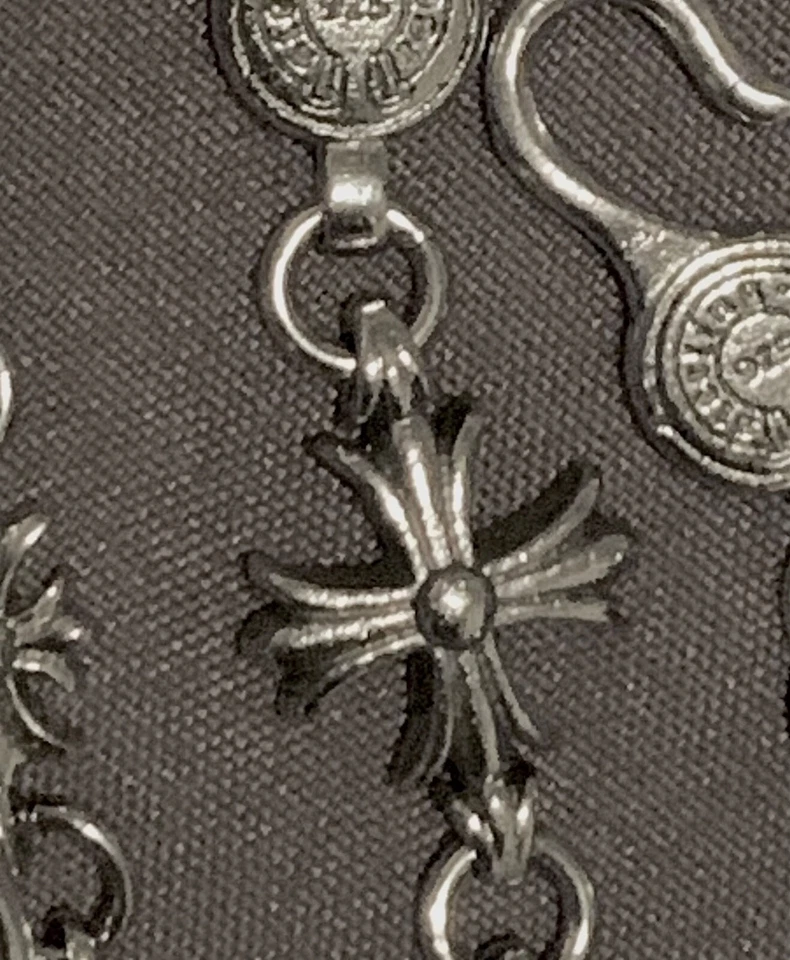 Estate Chrome 心形珠宝套装迷你手链带吊饰 G2U — 第 4/4 张图片