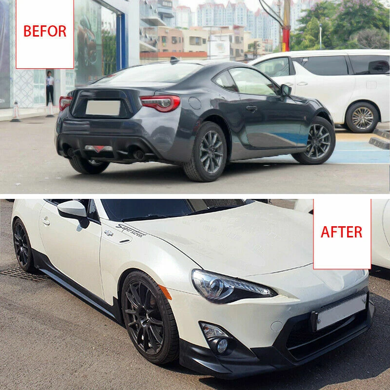 Side Skirts Extension Fits 2012-2021 Toyota GT86 FT86 Scion FRS Subaru BRZ Matte - Image 2 of 4