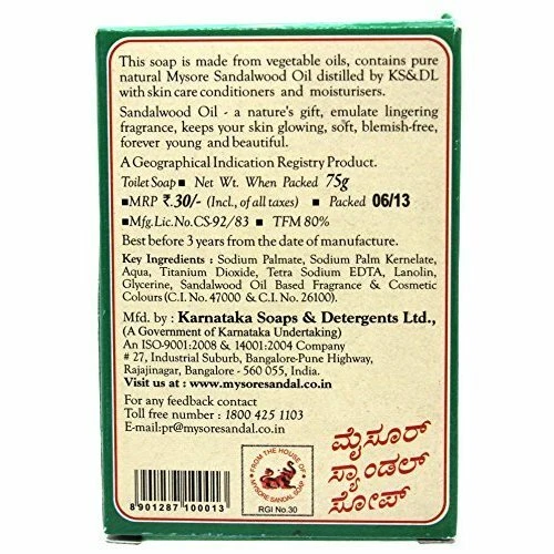 Jabón Sandalia Mysore Natural Superior con Barra de Jabón de Aceite de Sándalo Puro -150G -F S Foto 4 de 4