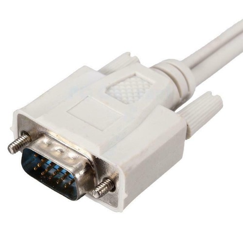 VGA SVGA 1 PC TO 2 MONITOR Male to 2 Dual Female Y Adapter Splitter Cable 15PIN - Picture 3 of 5