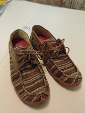 Twisted X Women's Size 8M Boat Shoe Driving Moc Southwest Navajo Cowgirl