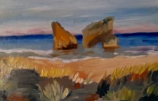 Wharariki Beach Original Oil Painting Coast Art New Zealand Art Seascape Artwork