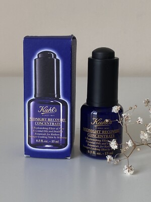 Kiehl's Midnight Recovery Concentrate Face Serum 0.5 oz / 15 mL+ Free shipping