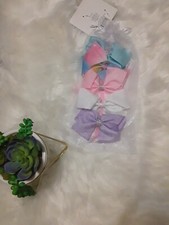 5 Pcs 5" Baby Girls Huge Ribbon Boutique Hair Bows Kids Hair Clip