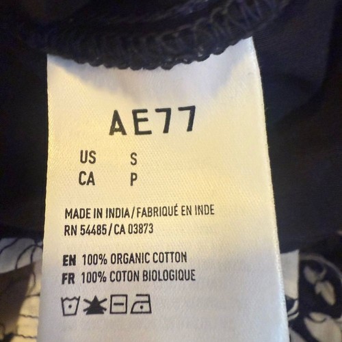 American Eagle AE 77 premium Puff sleeve Mini Dress NWT 100% Organic Cotton S - Picture 10 of 11