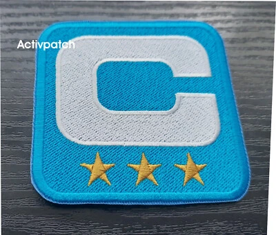 PATCHKING MADE IN GERMANY Detroit Lions Captain C 3 star gold Logo Patch NFL Football USA Sports sew on