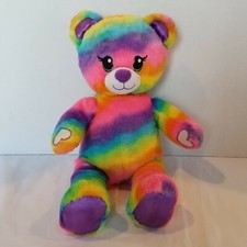 Build A Bear Rainbow Tie Dye 16  Teddy Bear Plush Stuffed Animal