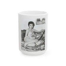 Joan Collins #434 (Vintage Female Icon) White Coffee Mug