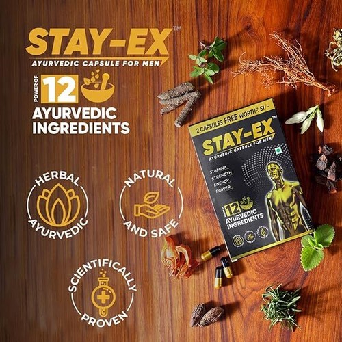 Ayurvedic Capsules for Men Improve Stamina, Strength & Energy Performance 12 Cap - Picture 4 of 6