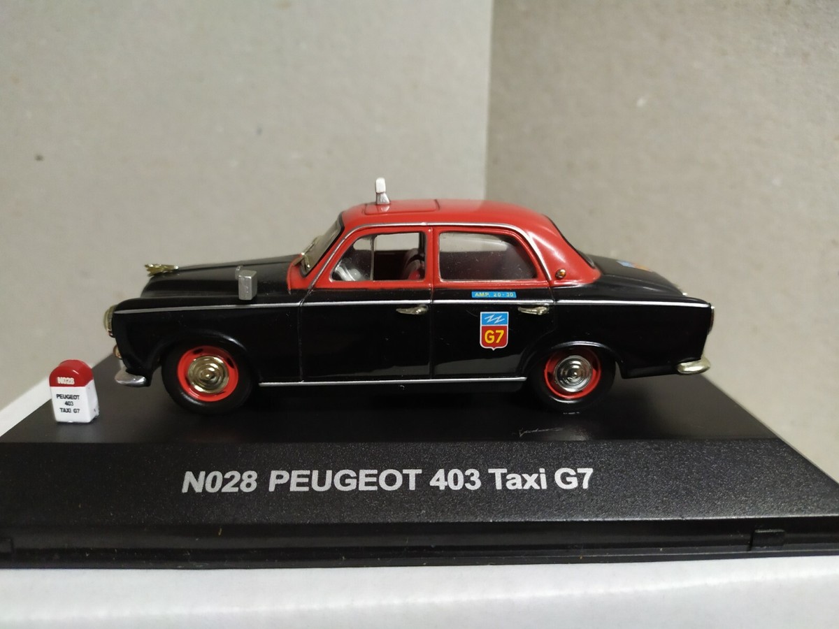 Voiture Miniature Peugeot 403 Taxi G7 - Échelle 1:43 - Marque Nostalgie - Modèle N028 - Occasion