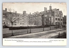 Postcard New York City Chelsea Square General Theological Seminary 1900s PMC