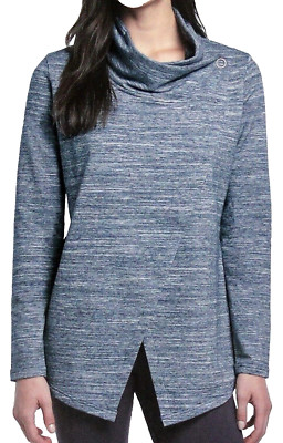 Danskin Women's Long Sleeve Mineral Wash Pullover | French Terry Burnout Casual Top With Raglan Sleeves