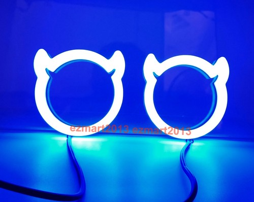 2x Dream color Flow series RGB LED halo ring OX Horn chasing angel eye dynamic - Picture 12 of 24